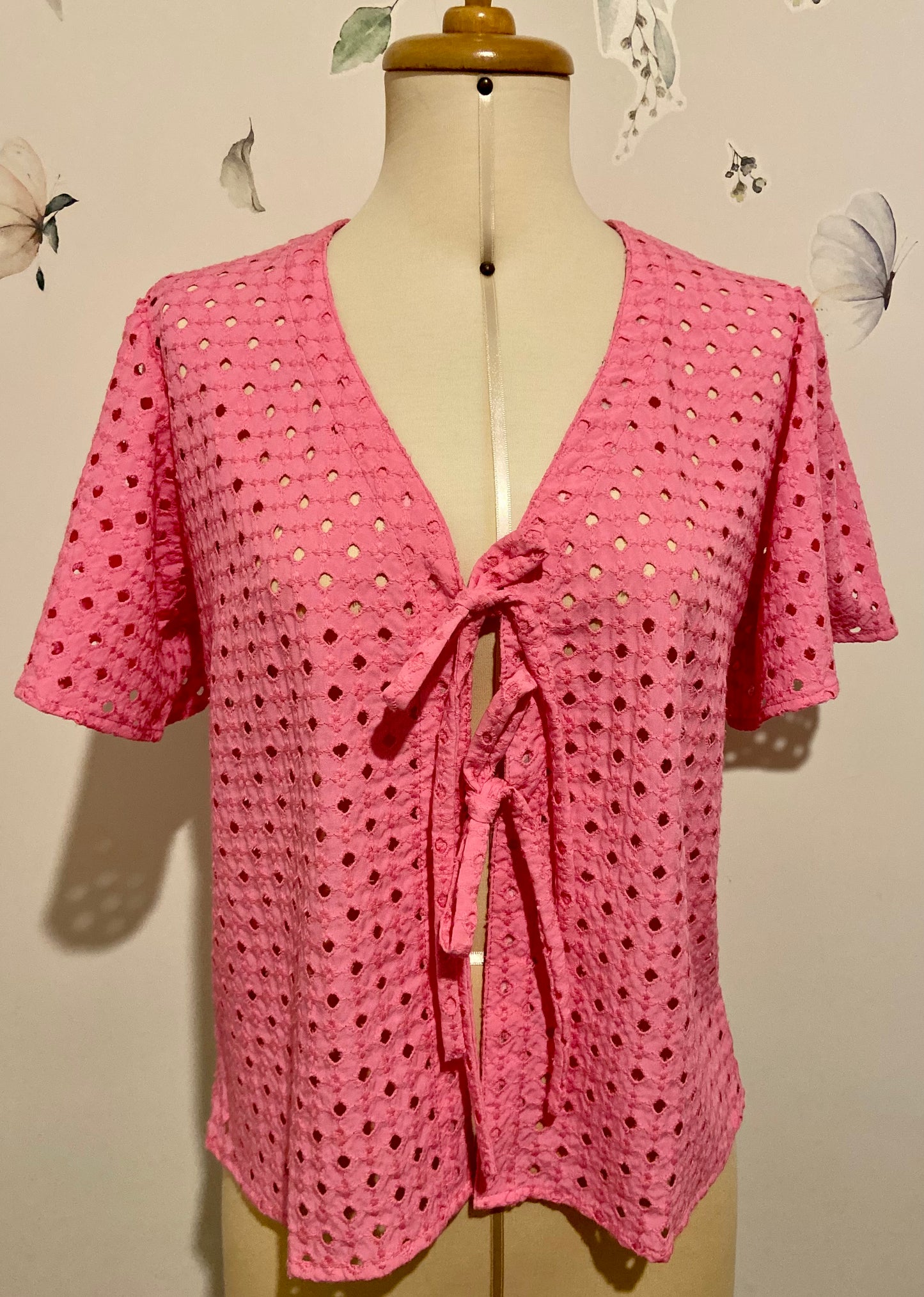 Blusa Broderie Rosado