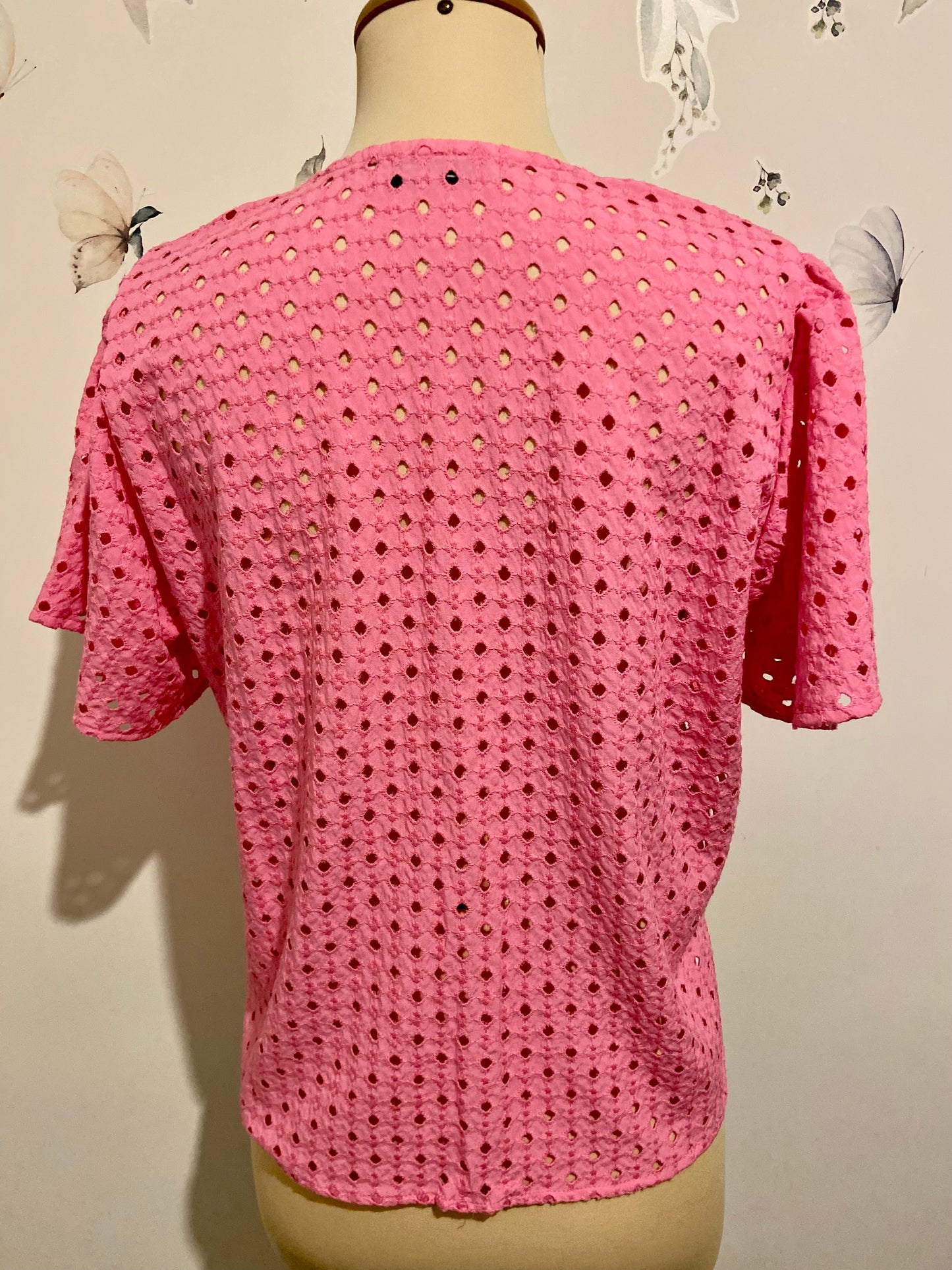 Blusa Broderie Rosado