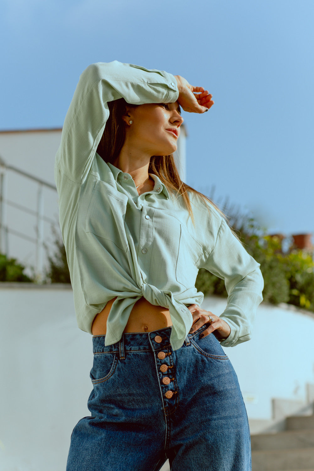 Jean Flare Azul